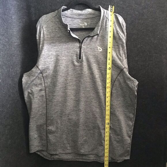 BALEAF Men's 1/4‎ Zip XXL 2XL Running Shirt Long Sleeve Pockets Gray Pullover - Picture 8 of 10